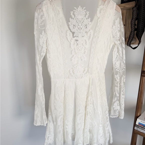 Free People Reign Over Me Lace Dress Cream Small - Picture 5 of 11